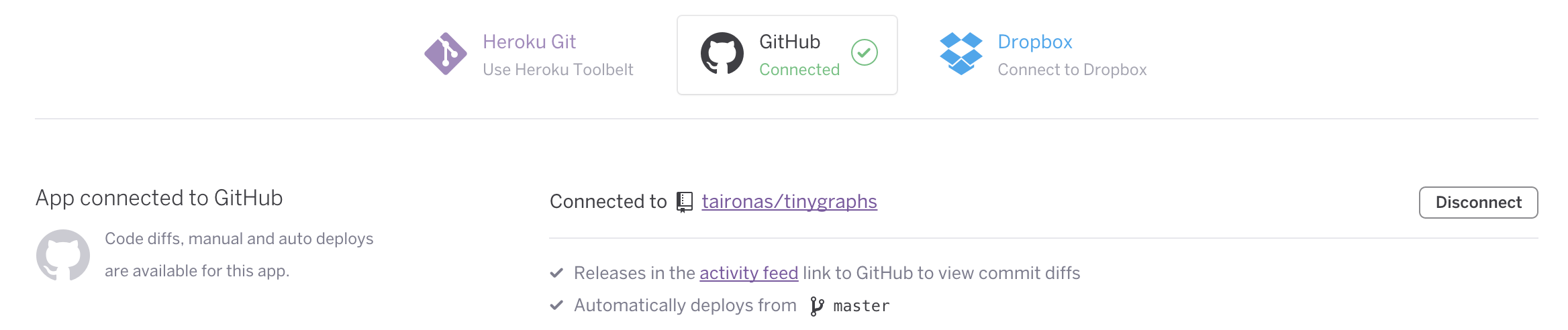 Heroku github integration